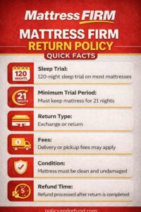 mattress firm return policy