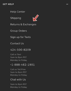 Figs return and exchanges