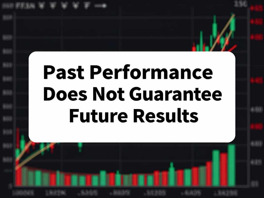Financial chart with disclaimer overlay Financial chart with disclaimer overlay