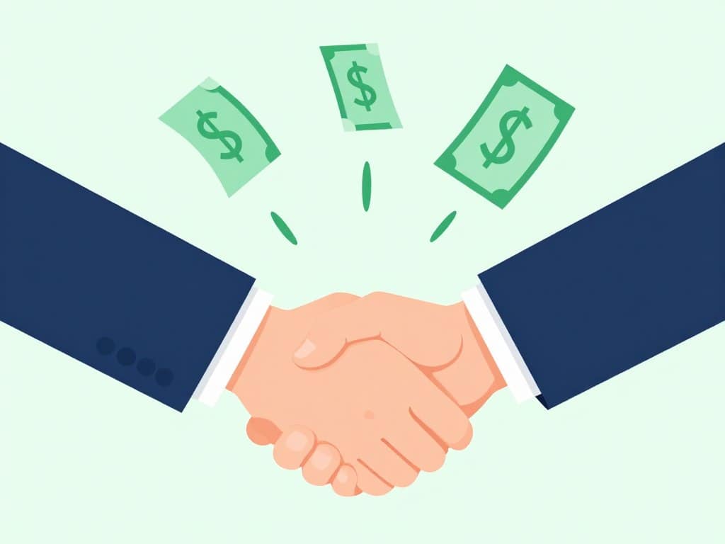 Handshake icon representing affiliate partnership